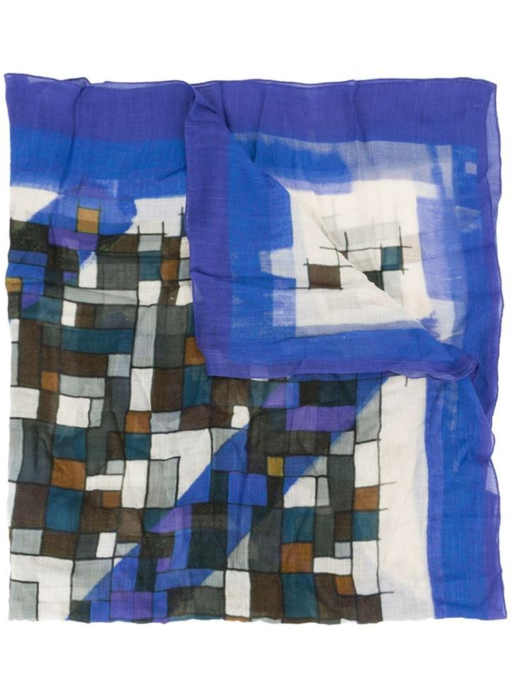 Faliero Sarti 'faliero Sarti Pour L'eclaireur' Scarf, Adult Unisex, Blue, Silk/cotton/modal/cashmere