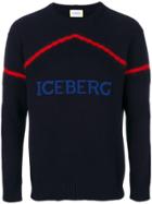 Iceberg Logo Knit Sweater - Blue