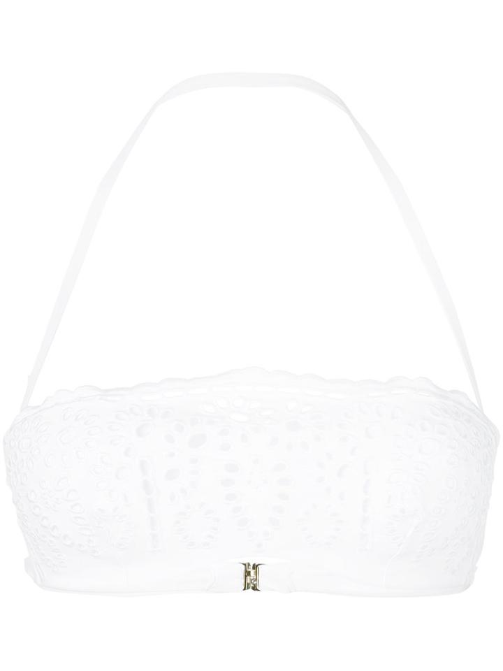 Ermanno Scervino - Lace Bandeau Bikini Top - Women - Polyamide/spandex/elastane - I, White, Polyamide/spandex/elastane