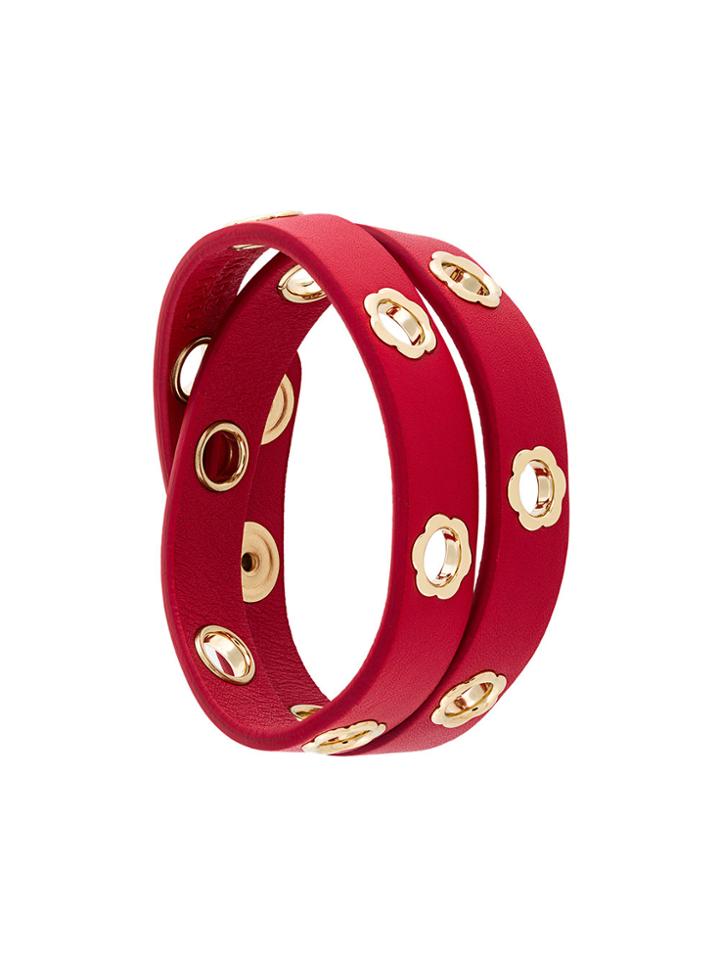 Salvatore Ferragamo Flower Wrap Bracelet - Red