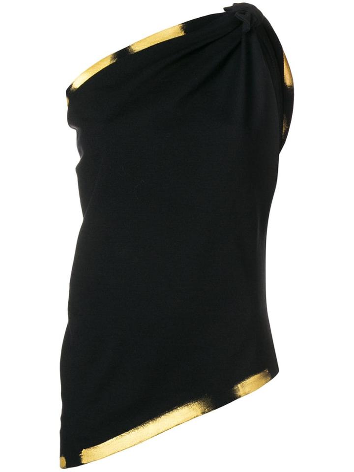 Romeo Gigli X Eggs One Shoulder Blouse - Black