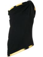 Romeo Gigli X Eggs One Shoulder Blouse - Black