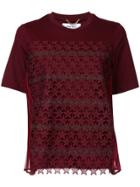 Muveil Star Crochet T-shirt - Red