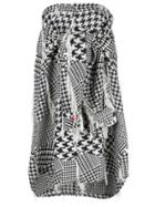 Haculla Houndstooth Woven Blouse - Black
