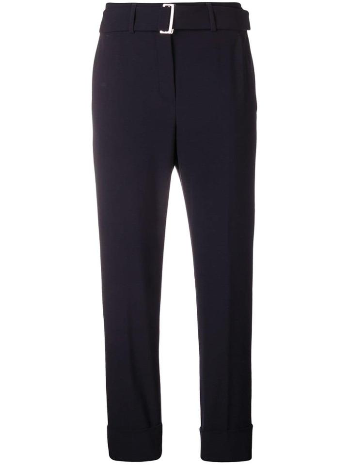 Peserico Buckled Cropped Trousers - Blue