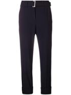 Peserico Buckled Cropped Trousers - Blue