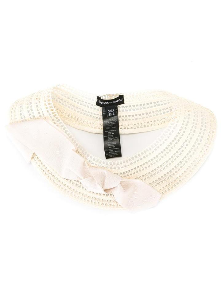 Emporio Armani Lace Collar, Women's, Nude/neutrals, Acrylic/polyester/cellulose