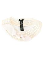 Emporio Armani Lace Collar, Women's, Nude/neutrals, Acrylic/polyester/cellulose