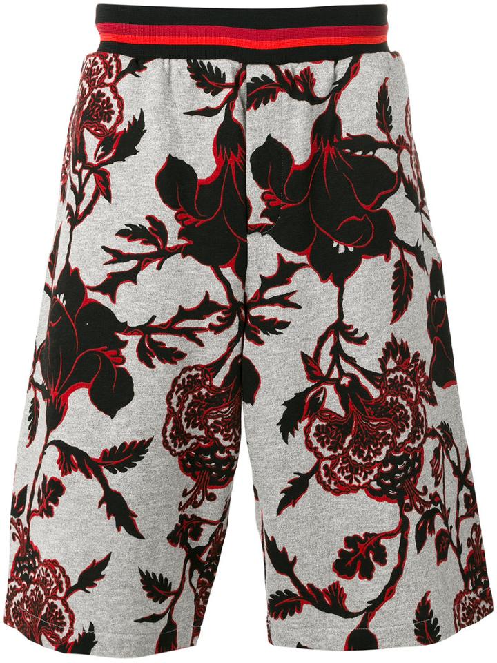 Mcq Alexander Mcqueen Printed Shorts, Men's, Size: Small, Grey, Cotton