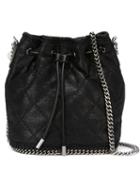 Stella Mccartney - Small Falabella Bucket Bag - Women - Polyester/metal (other) - One Size, Black, Polyester/metal (other)