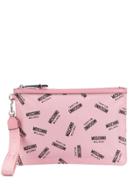 Moschino All-over Logo Clutch - Pink