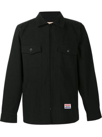 Kinfolk Pocketed Zipped Shirt Jacket, Men's, Size: Xl, Black, Cotton