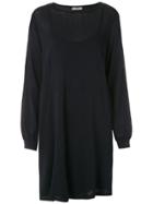 Egrey Knitted Gathered Dress - Blue
