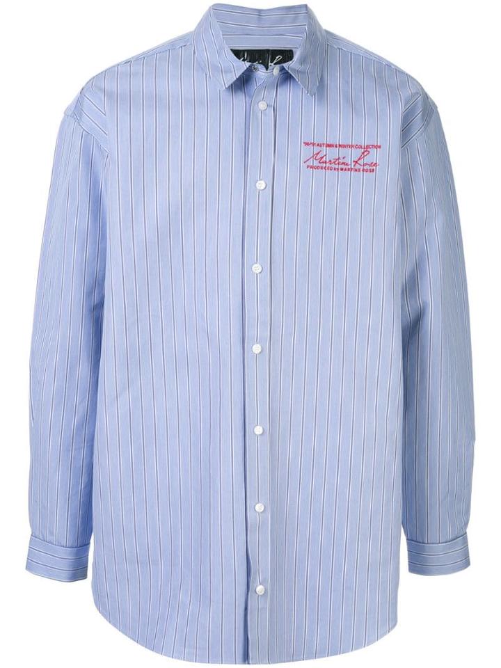 Martine Rose Embroidered Logo Shirt - Purple