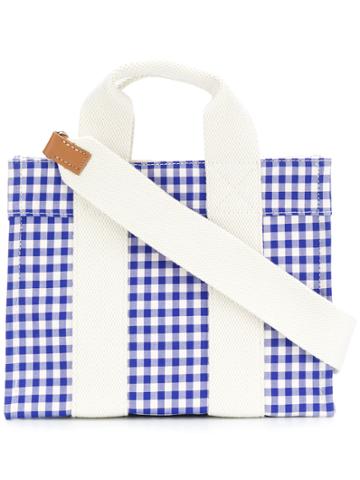 Rue De Verneuil Gingham Tote Bag - Blue