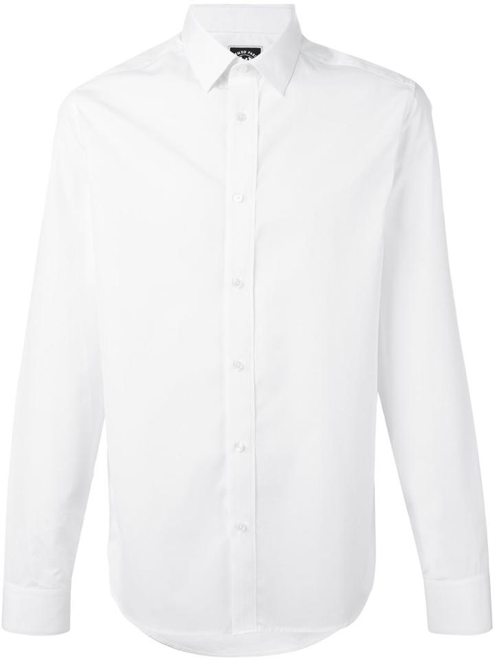 Kenzo Classic Shirt, Men's, Size: 40, White, Cotton