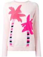 Chinti And Parker 'palm Tree' Jumper, Women's, Size: Large, Pink/purple, Cashmere