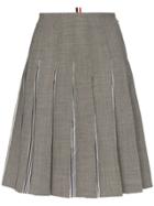 Thom Browne High-waisted Pleated Skirt - Grey