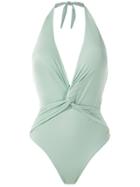 Brigitte Twisted Detail Swimsuit - Green