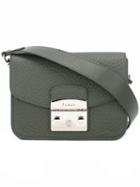 Furla Fold-over Closure Crossbody Bag, Women's, Green, Leather