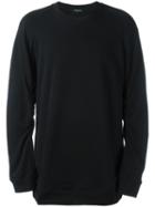 Ann Demeulemeester Raglan Sleeve Sweatshirt, Men's, Size: Small, Black, Cotton