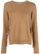 Twin-set Pleated Layer Jumper - Nude & Neutrals