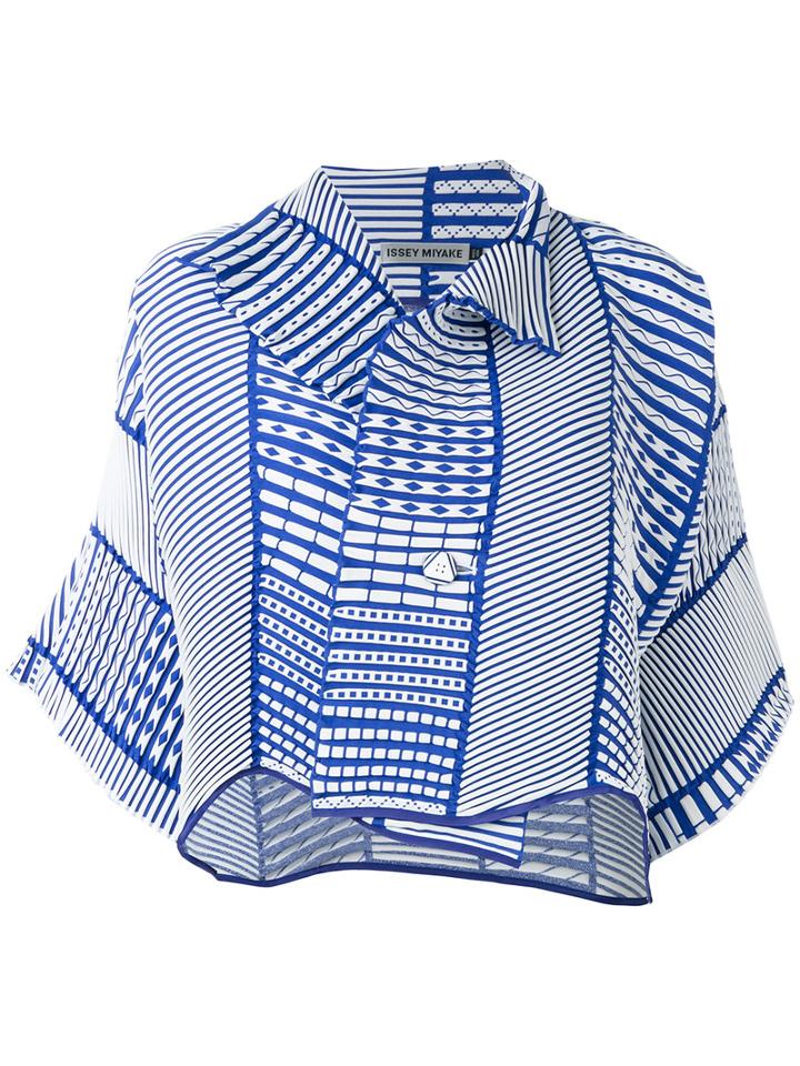 Issey Miyake Men - Cloqué Jacket - Women - Polyester - 2, Blue, Polyester