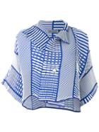Issey Miyake Men - Cloqué Jacket - Women - Polyester - 2, Blue, Polyester