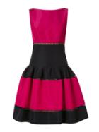 Carolina Herrera Striped Dress, Women's, Size: 2, Red, Silk