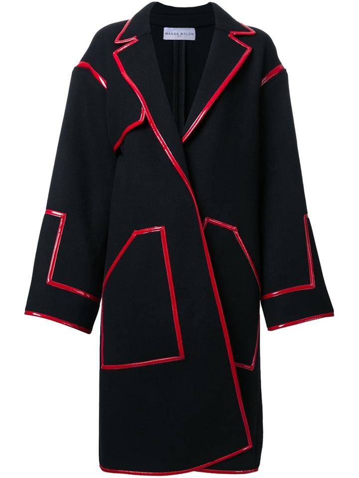 Wanda Nylon - 'renata' Coat - Women - Virgin Wool - 40, Black, Virgin Wool