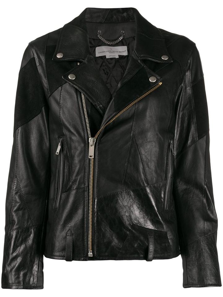 Golden Goose Patchwork Biker Jacket - Black