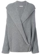 Jil Sander Wrap Knitted Sweater - Grey