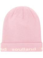 Soulland Logo Beanie Hat - Pink