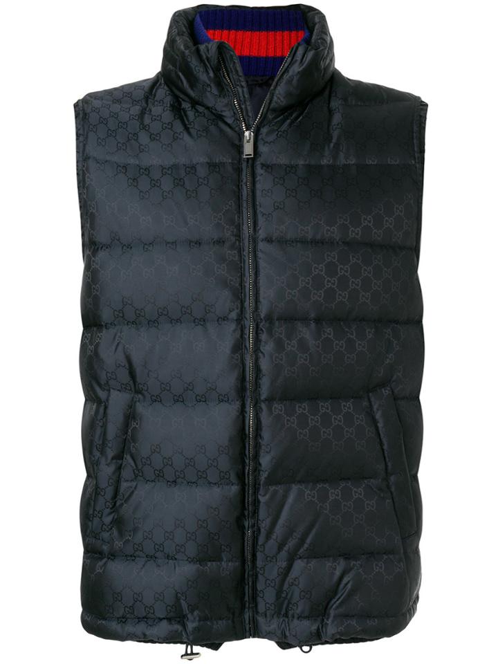 Gucci Original Gg Padded Gilet - Blue