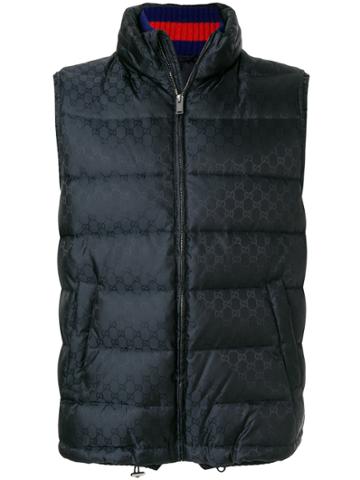 Gucci Original Gg Padded Gilet - Blue