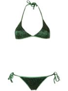 Adriana Degreas Triangle Bikini Set, Women's, Size: Medium, Green, Polyamide/spandex/elastane