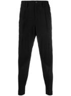 Issey Miyake Men Panelled Tapered Trousers - Black
