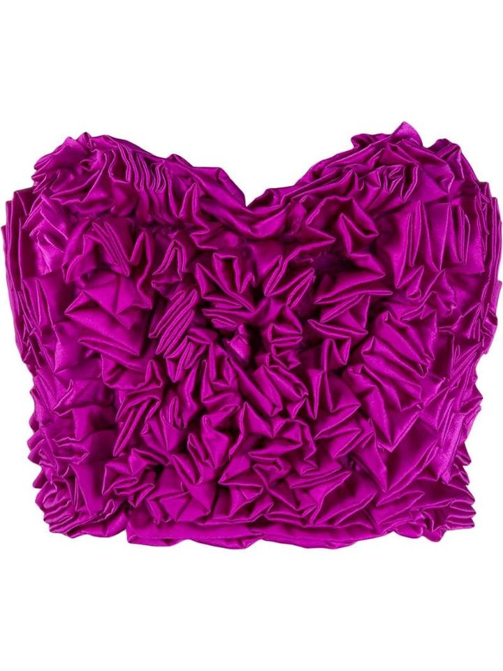 Attico Ruched Bustier - Purple