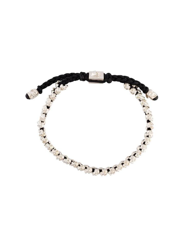 M. Cohen 'woven Double Mini Skull' Bracelet, Men's, Metallic