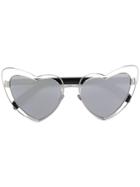 Saint Laurent Eyewear Heart Shaped Sunglasses - Metallic
