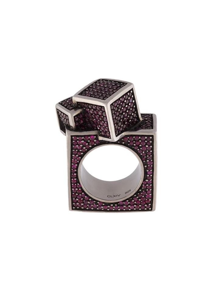 John Brevard 'fractality Square' Ruby Ring, Women's, Size: 7, Metallic