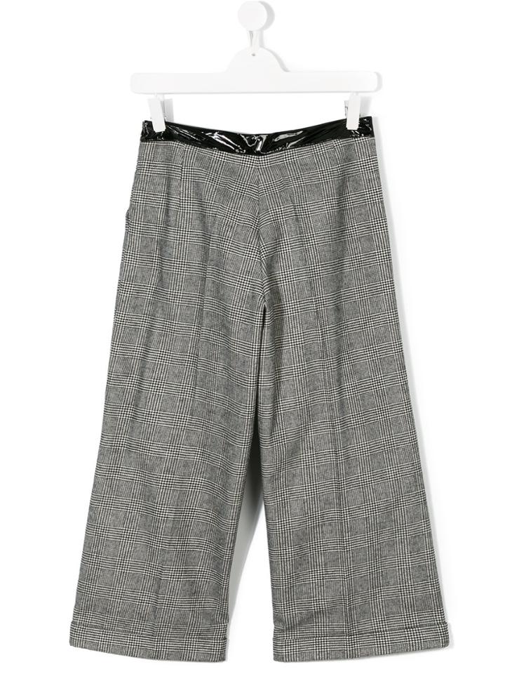 Ermanno Scervino Junior Checked Trousers - Black