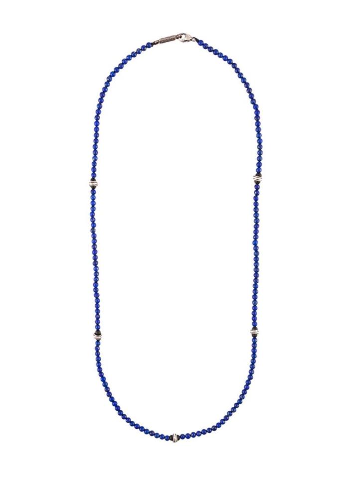 Roman Paul Beaded Necklace, Men's, Blue