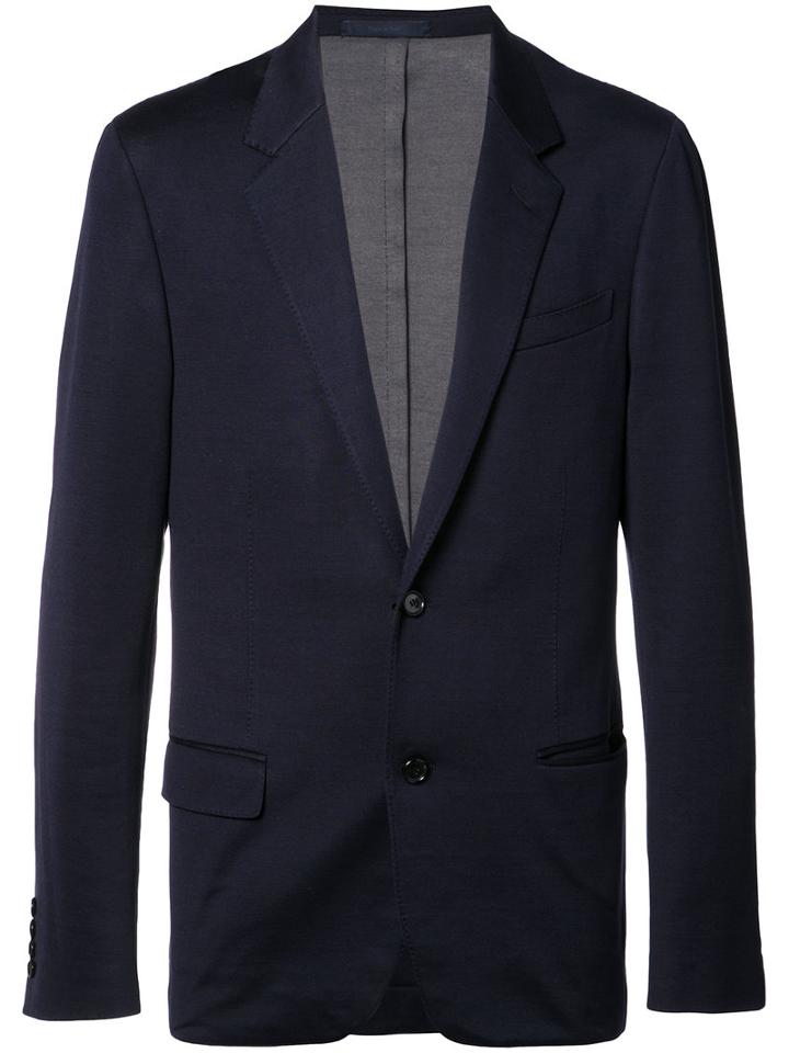 Lanvin Blazer Jacket, Men's, Size: 52, Blue, Cupro/cotton/polyamide