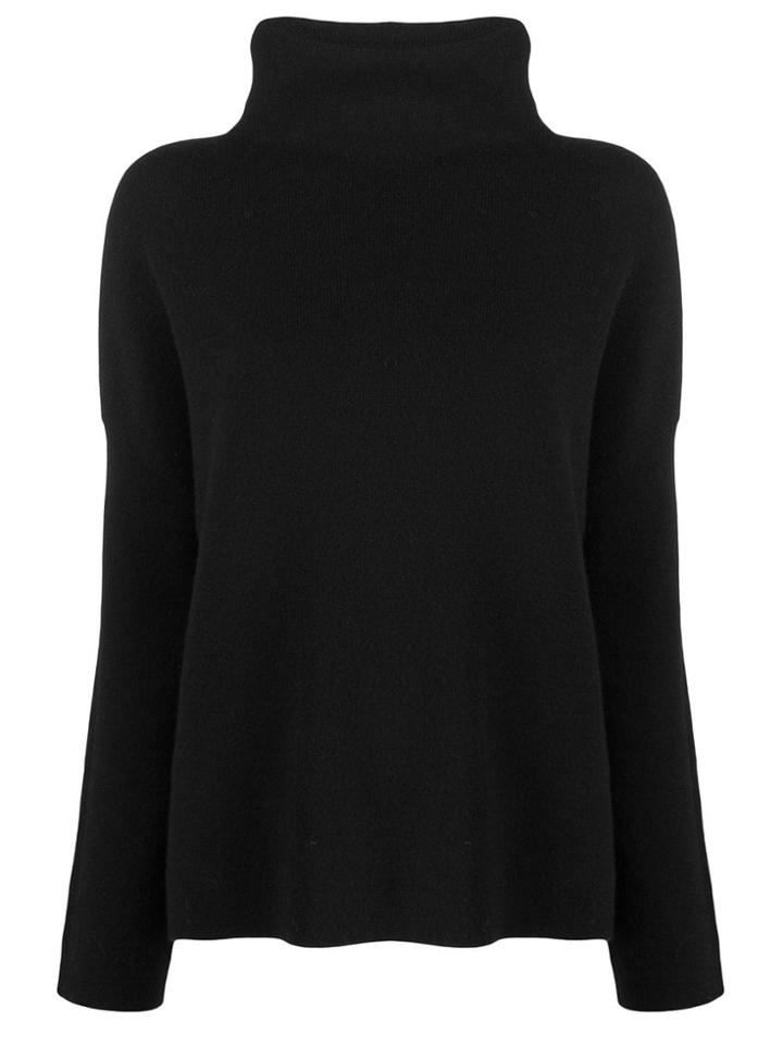 Vince Roll Neck Sweatshirt - Black