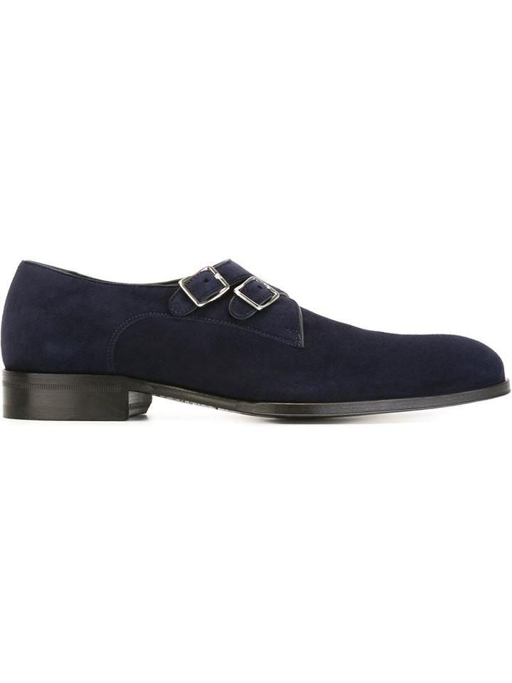 Mr. Hare Andreas Monk Shoes, Men's, Size: 8, Blue, Suede/leather