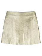 Drome Metallic (grey) Mini Skirt, Women's, Size: S, Lamb Skin/cupro