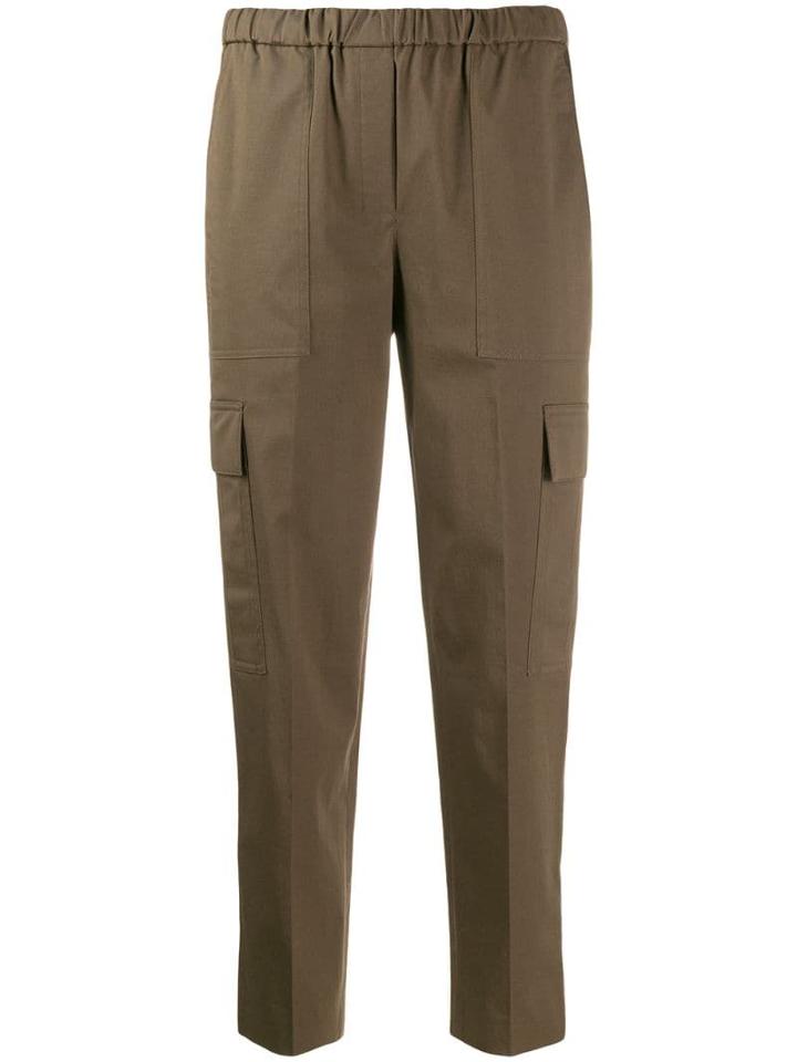 Theory Mid Rise Cargo Chinos - Green