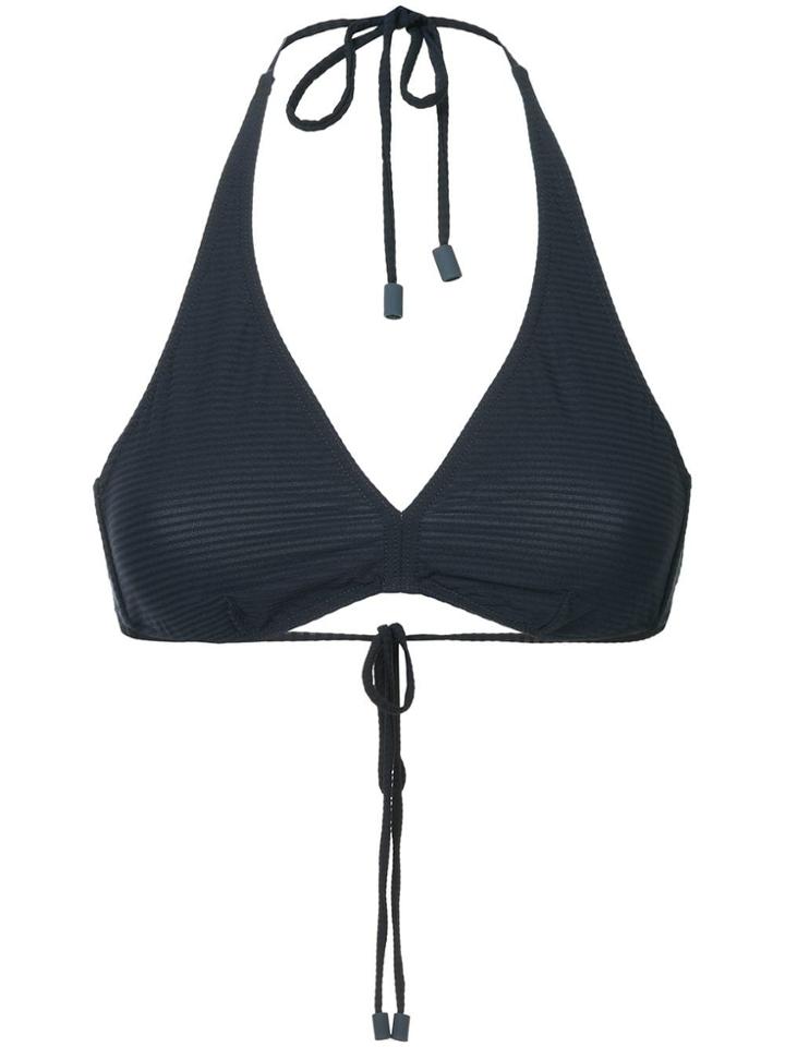 The Upside Ribbed Bikini Top - Blue