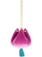 The Volon Colour-block Fringed Bag - Pink & Purple